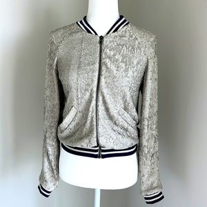 Gryphon Silver sequin baseball jacket